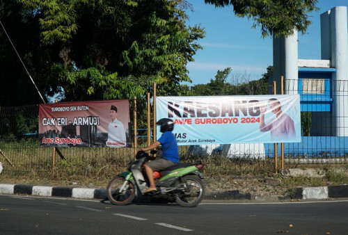 Jelang Pilkada 2024, Spanduk Kaesang Nampang di Surabaya