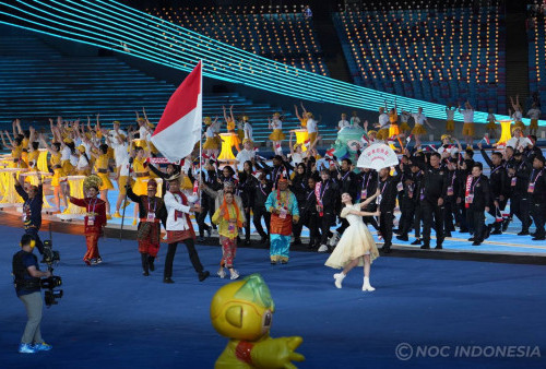 Hernanda Zulfi dan Nandhira Mauriskha Jadi Pembawa Bendera Indonesia di Opening Ceremony Asian Games 2022