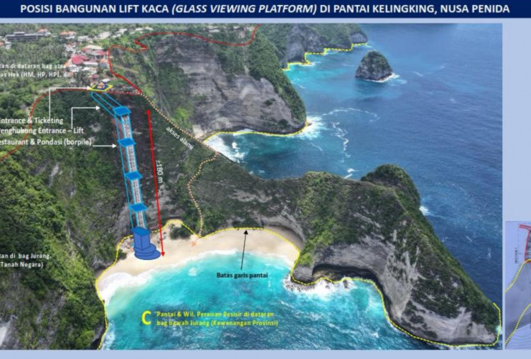 Kontraktor Diberi Waktu 6 Bulan Bongkar Lift Kaca Pantai Kelingking