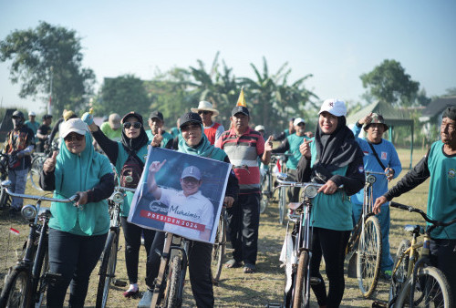 Relawan Gotong Royong dan Pecinta Sepeda Ontel Deklarasi Cak Imin Capres