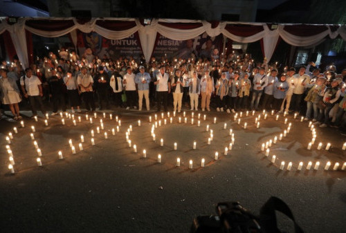 Pendukung Prabowo-Gibran Nyalakan 1.000 Lilin Cinta untuk Indonesia 