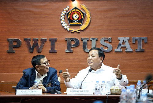 Berkunjung ke PWI, Prabowo Sebut Kebebasan Pers Sebagai Pilar Demokrasi