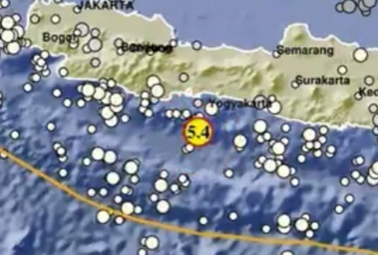 Gempa Bumi M5,4 Guncang Cilacap, BMKG Pastikan Tidak Berpotensi Tsunami