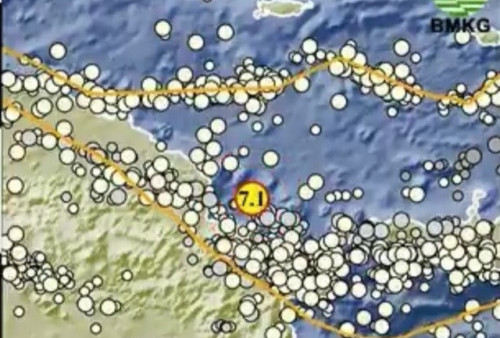 Gempa Bumi Magnitudo 7,1 SR Guncang Keerom Papua