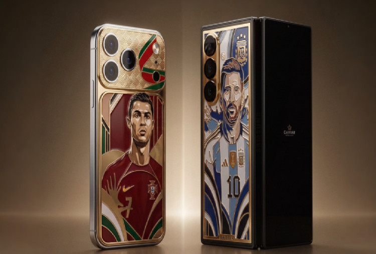 Fantastis! Cuma Diproduksi 19 Unit, HP Emas 24 Karat Lionel Messi dan Cristiano Ronaldo Resmi Diperkenalkan