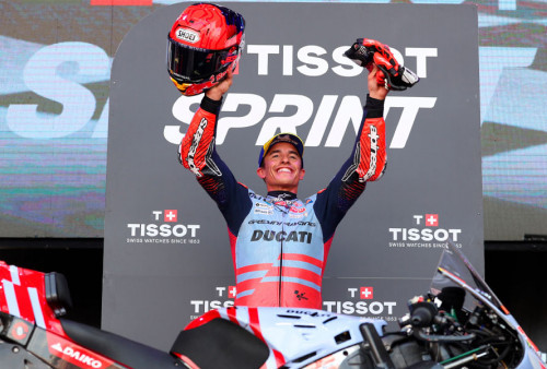 Kemenangan Perdana Marquez Bersama Gresini di Sprin Race MotoGP Aragon 2024, Jorge Martin Geser Bagnaia di Puncak Klasemen