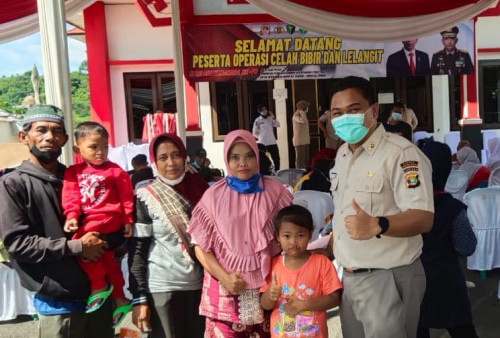 HUT Bhayangkara, Dua Bocah Asal Lamteng Jalani Operasi Bibir Sumbing