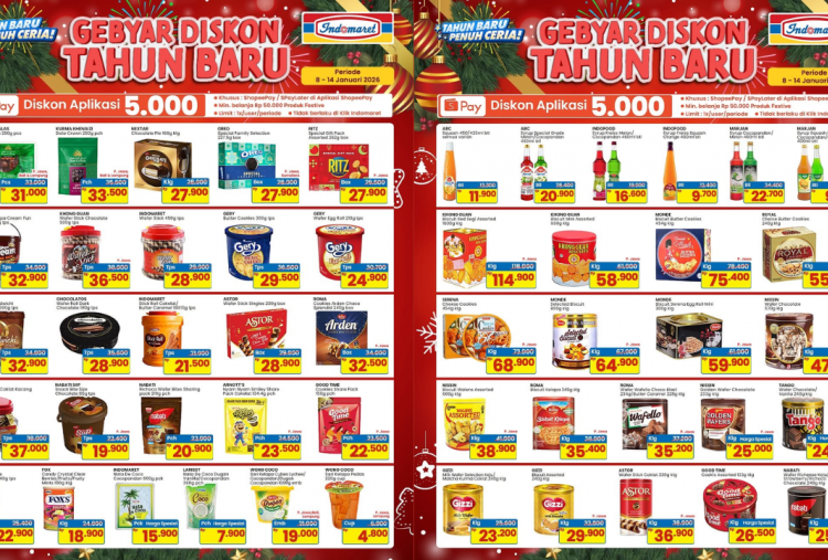 Promo Indomaret Terbaru Hari ini 10 Januari 2026, Gebyar Tahun Baru Biskuit Monde-Royal Mulai Rp55 Ribuan