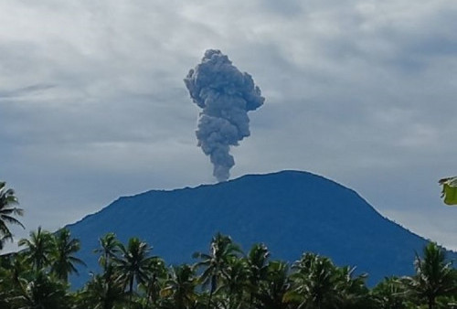 PVMBG Konfirmasi Gunung Ibu di Halmahera Utara, Maluku Utara Alami Erupsi Setinggi 600 meter