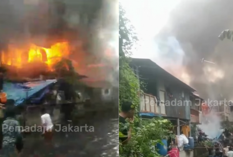 Kebakaran Rumah di Sawah Besar, Api Berkobar Besar, 19 Unit dan 76 Personel ke TKP