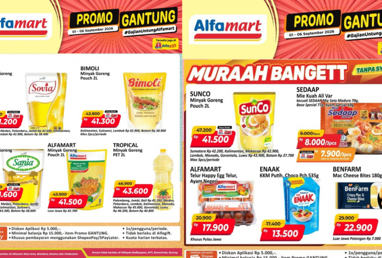Promo JSM Alfamart Terbaru 4-6 September 2026, Diskon Mie Instan-Minyak Goreng Mulai Rp8 Ribuan