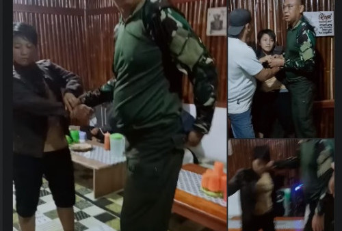 Viral, Video Pria Berseragam “Hijau” Cekcok dengan Perempuan di Lesehan