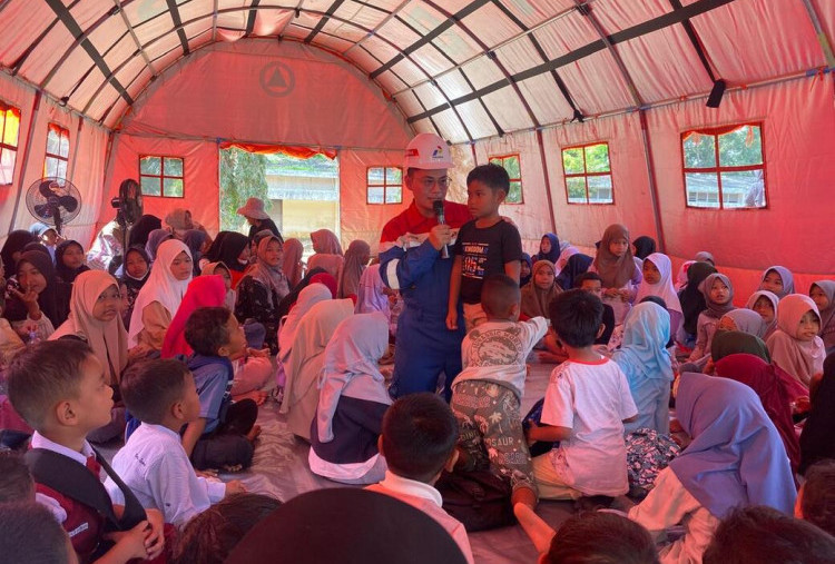 Sekolah Darurat PEP Rantau Field, Menghadirkan Harapan di Tengah Luka Banjir Aceh Tamiang