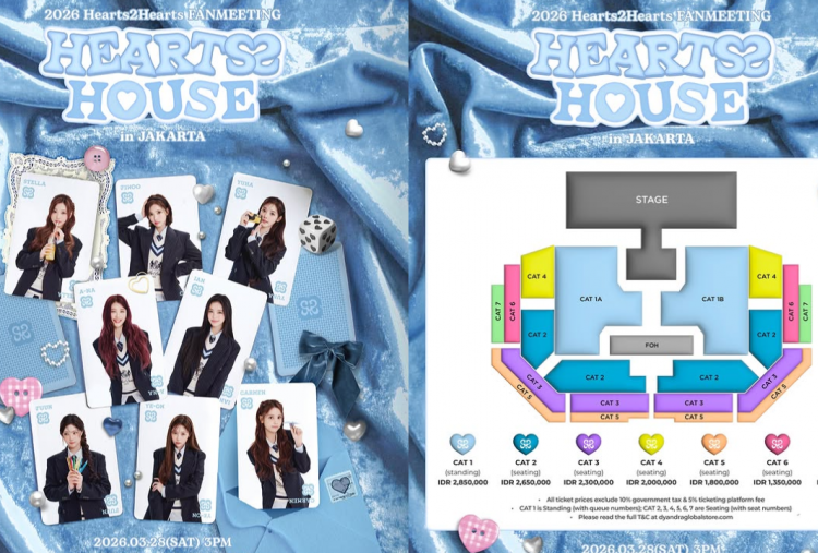 Daftar Harga Tiket Fan Meeting Hearts2Hearts di Jakarta 2026, Mulai Rp1,1 Juta Dapat Fan Benefit