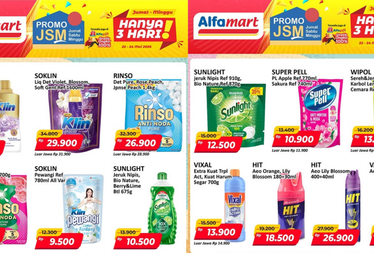 Katalog Promo JSM Alfamart Terbaru Hari Ini 24 Mei 2026, Beli Soklin Pewangi hanya Rp9 Ribuan