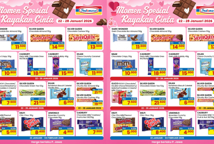 Katalog Promo Indomaret Terbaru Minggu ini 26-31 Januari 2026, Sambut Valentine Aneka Cokelat Mulai Rp8 Ribuan