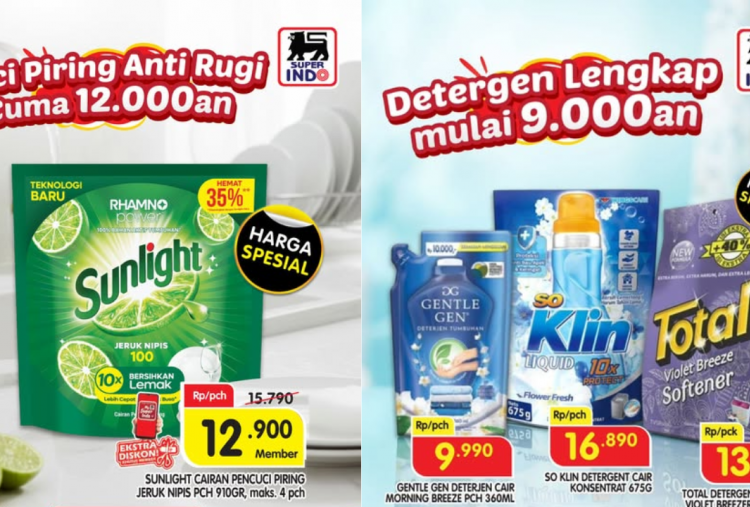 Promo Superindo Hari Ini Terbaru 18 Oktober 2026, Diskon Gentle Gen Deterjen Rp9.990-Sunlight Rp12.900
