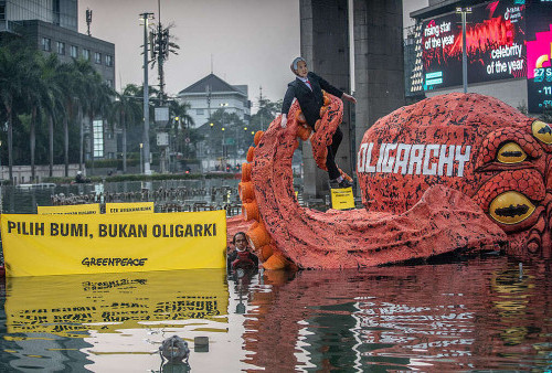 Tak Ada Pemberitahuan, Jadi Alasan Polisi Bubarkan Aksi Greenpeace Indonesia di Bundaran HI