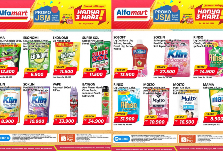 Promo JSM Alfamart Terbaru Hari Ini 26 Juli 2026, Diskon Sabun Ekonomi hanya Rp6 Ribuan!