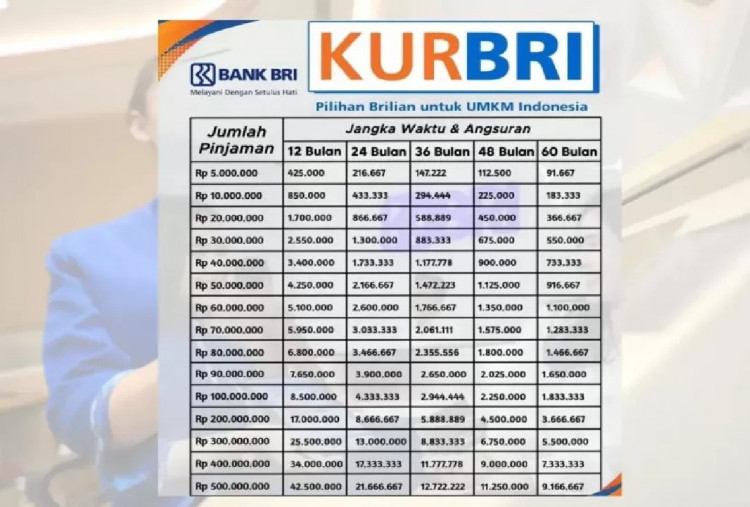 Cicilan Mulai Rp2 Jutaan, Ini Simulasi KUR BRI 2026 Pinjaman Rp100 Juta