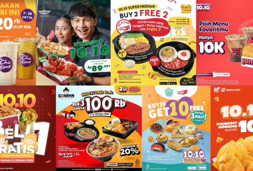 12 Promo Makanan dan Minuman Spesial 10.10 Bulan Oktober 2024, Ada Wingstop, Shihlin, hingga Chatime