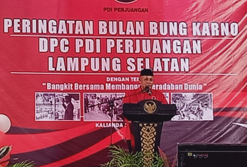 Peringati Bulan Bung Karno, Ketua DPC PDIP Lamsel Resmikan Kantor BBHAR 