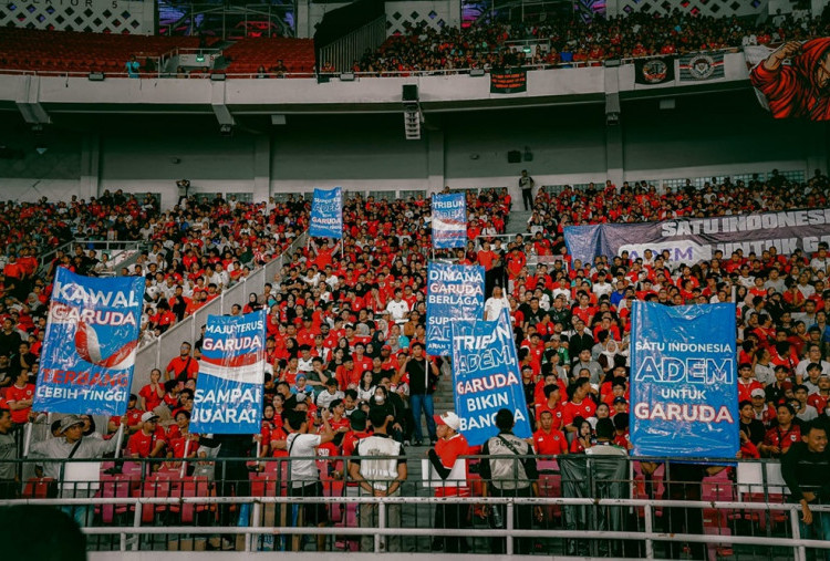 Keren! 6.000 Suporter Timnas Indonesia Pecahkan Rekor MURI Lewat Human Mural BELIEVE