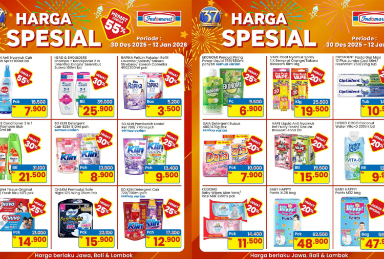 Katalog Promo Indomaret Terbaru Minggu ini 12-18 Januari 2026, Sunlight Pencuci Piring Cuma Rp8 Ribuan