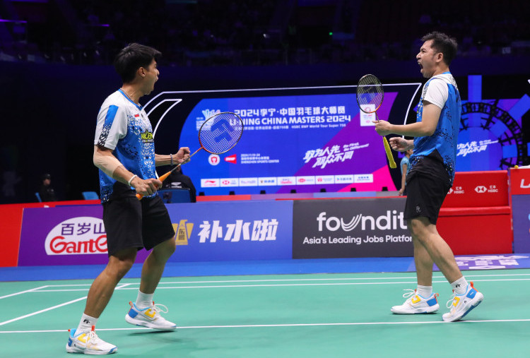 China Masters 2024: Sabar/Reza Singkirkan Nomor Satu Dunia di Babak 16 Besar 