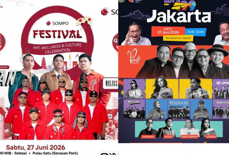 5 Konser Gratis Jabodetabek Akhir Pekan 27-28 Juni 2026, Ada Padi Reborn, RAN, Mahalini hingga Rizky Febian!