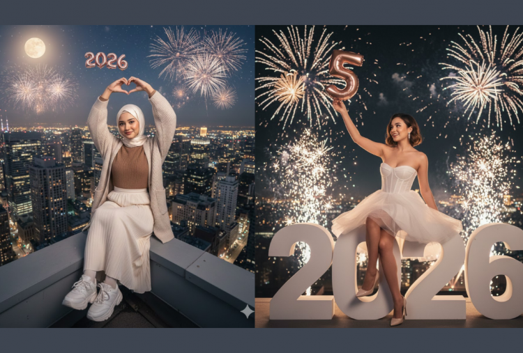 5 Prompt Gemini AI Edit Foto Malam Tahun Baru dengan Latar Belakang Kembang Api, Cuma Modal 'Copas' Teks ini