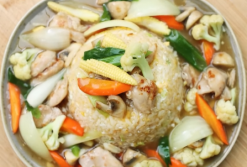 Resep Nasi Siram Ayam Jamur, Menggugah Selera di Jam Makan Siang