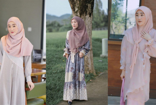 7 Ide Outfit ala Larissa Chou, Tampil Fashionable dan Feminim dengan Hijab Syar'i
