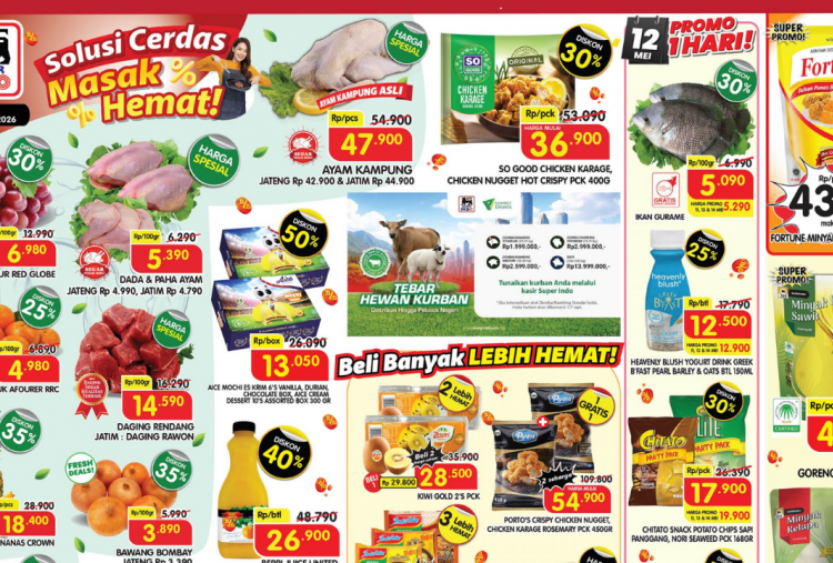 Katalog Promo Superindo Terbaru Minggu Ini 11-14 Mei 2026, Harga Spesial Dada dan Paha Ayam Rp5 Ribuan