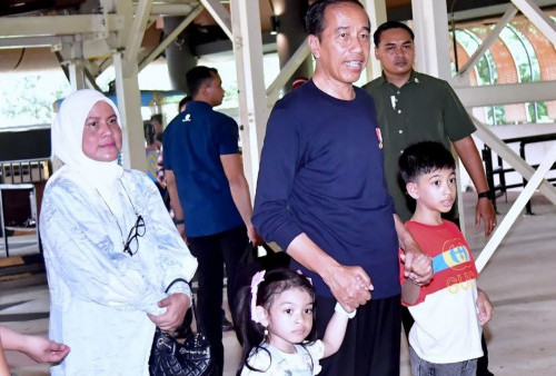 134 Hari Jelang Berakhirnya Pemerintahan, Jokowi Ajak Cucu Jalan-Jalan ke TMII