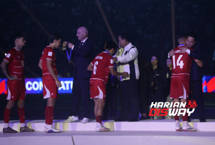 Timnas Indonesia menjadi juara FIFA ASEAN Cup 2026 setelah mengalahkan Thailand 4-2 melalui adu penalti dalam laga final di Stadion Utama Gelora Bung Karno, Jakarta, Senin (5/10/2026), setelah kedua tim bermain imbang 2-2 selama 120 menit. Foto: Haritsah Almudatsir/Harian Disway