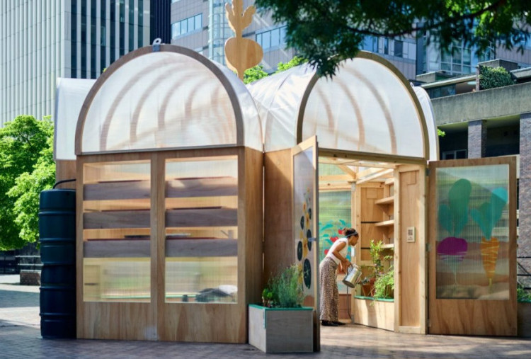 The Veggery di Barbican London, Rumah Kaca Komunitas Terinspirasi Atap Ikonik
