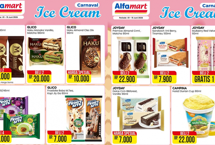 Katalog Promo JSM Alfamart Terbaru Hari Ini 13 Juni 2026, Beli 4 Es Krim Cuma Rp10 Ribu!
