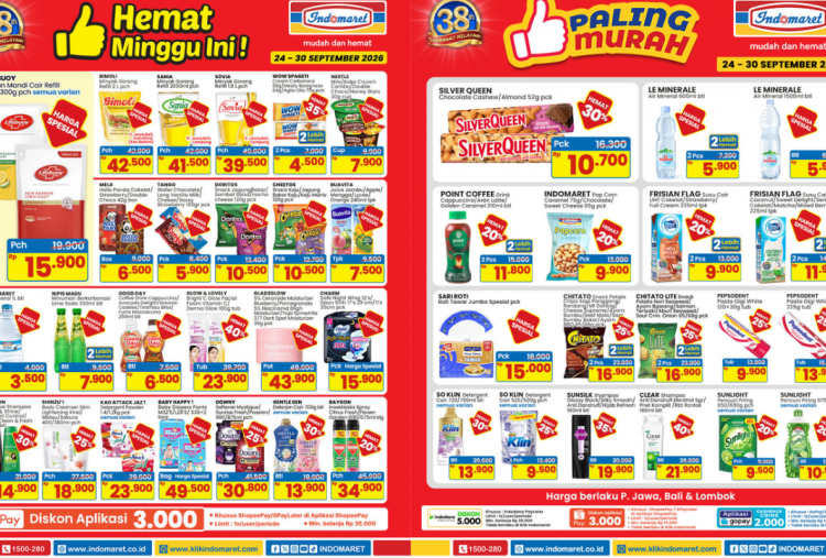 Katalog Promo JSM Indomaret Terbaru 25-27 September 2026, Diskon Minyak Goreng Tropical-Filma Mulai Rp40 Ribu