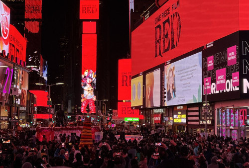 Ketika Videotron NY Times Square Isinya One Piece