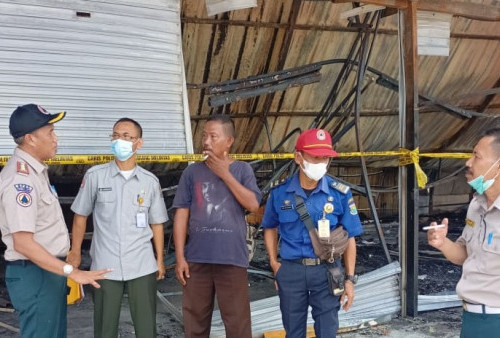 Pasar Mutiara Garuda Teluknaga Terbakar, Petugas BPBD Tangerang Investigasi