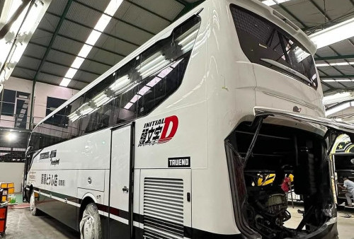 Intip Proses Terkini Jetbus 5 'Takumi Initial D' Milik PO Tunggal Jaya, Keren!