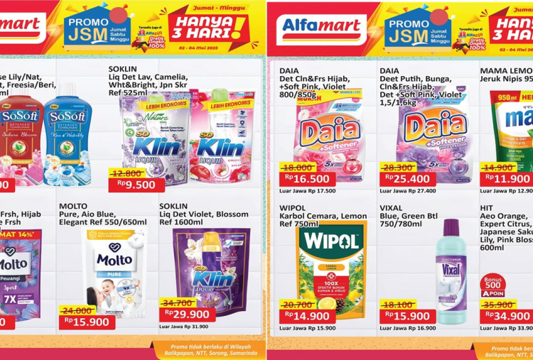  Promo JSM Alfamart Hari Ini 3 Mei 2025 Edisi Akhir Pekan, Sabun Molto hanya Rp9 Ribu