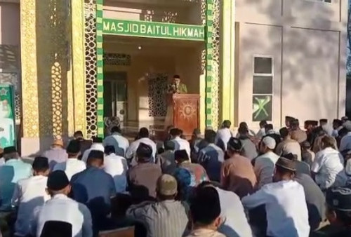 Gelar Sholat Idul Adha, Jama'ah Masjid Baitul Hikmah Ramai