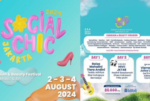 Event Social Chic 2024 Digelar di Stadion Madya GBK 2-4 Agustus, Intip Line Up Konser dan Harga Tiket