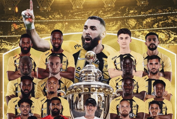Karim Benzema Rayakan Gelar Juara Bersama Al Ittihad di Liga Pro Saudi, Cristiano Ronaldo Gigit Jari