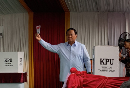 Harapan Prabowo Usai Coblos: InsyaAllah Satu Putaran