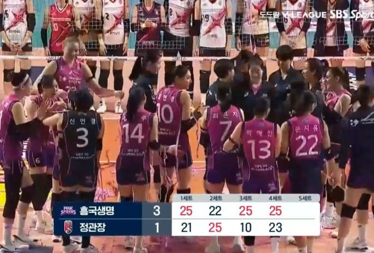 Pink Spiders Mendominasi, Kalahkan Red Sparks 3-1 di Super Big Match V-League