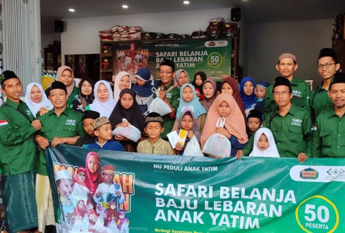 Puluhan Anak Yatim Dibelanjakan Baju Lebaran Oleh PCNU Kota Pasuruan 