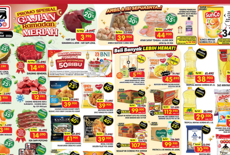Promo JSM Superindo Terbaru 27 Februari-1 Maret 2026, Beli Daging Mulai Rp12 Ribuan Dapat Potongan Rp50 Ribu